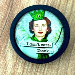 Retro Fairy 25mm Wooden Brooch – Sarcastic & Unique